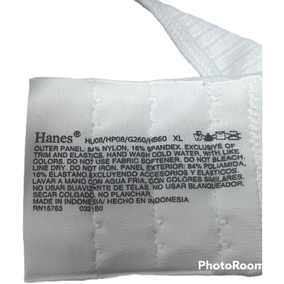Hanes Perfect Coverage ComfortFlex Fit Wirefree Bra G260 in White Rib - Picture 10 of 16